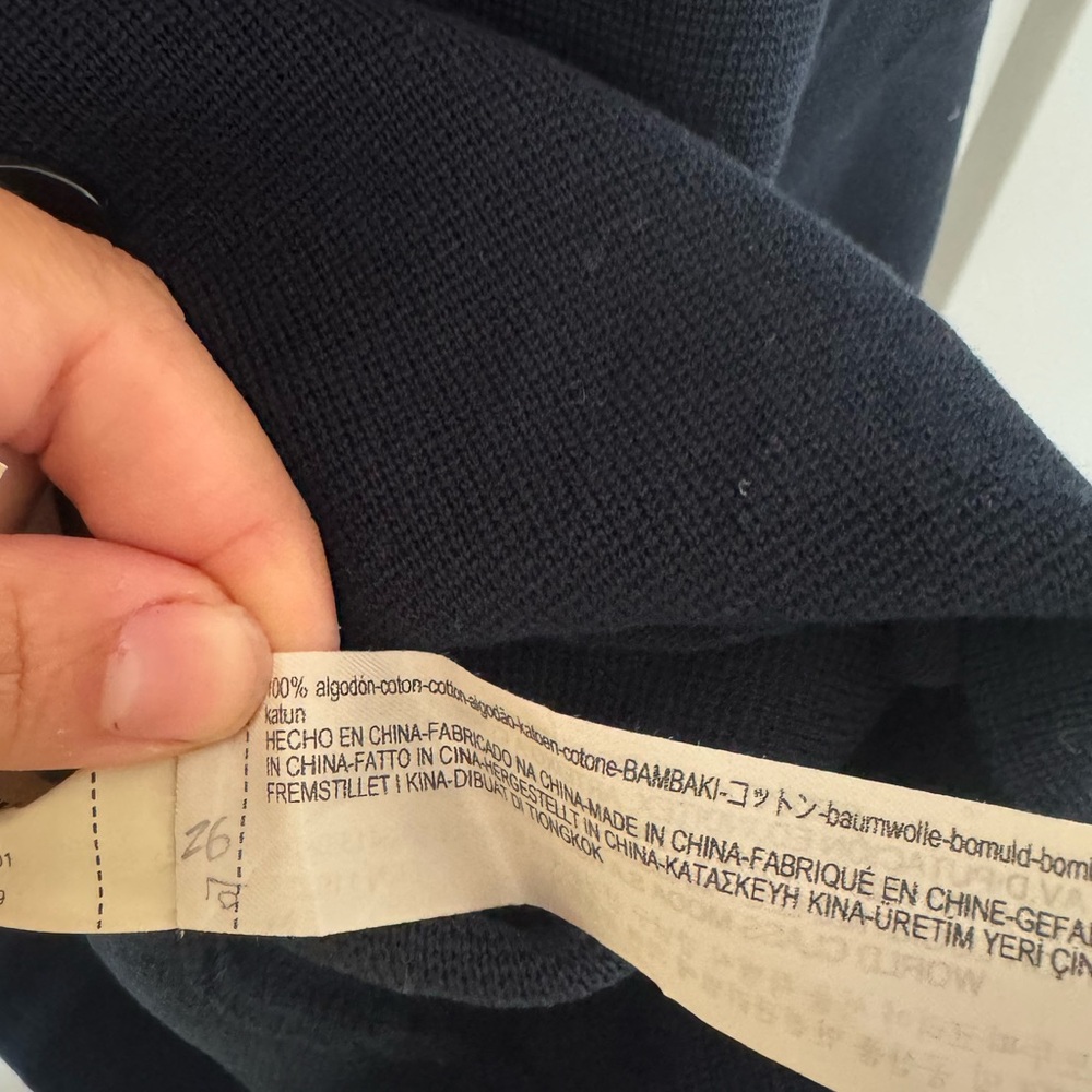 NWT massimo dutti Navy Double-Breasted knit cardigan - Picture 6 of 6